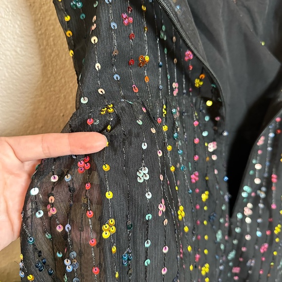 SOLD - Dress the population rainbow sequin dress Size XL - Picture 6 of 6